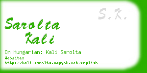 sarolta kali business card